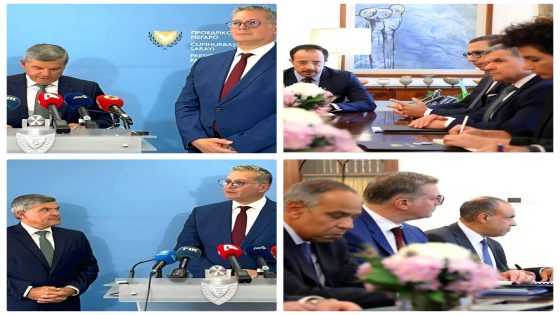 بتكليف من فخامة الرئيس عبدالفتاح السيسي رئيس الجمهورية اجري السفير بدر عبد العاطي وزير الخارجية والهجرة وشئون المصريين بالخارج والمهندس كريم بدوي وزير البترول والثروة المعدنية زيارة ثنائية للعاصمة القبرصية نيقوسيا حيث استقبل فخامة الرئيس القبرصي نيكوس كريستودوليديس الوزيرين في جلسة مباحثات موسعة لدعم التعاون الإقليمي وخاصة في مجالات الطاقة والغاز وربط الحقول القبرصية للغاز الطبيعي بالبنية التحتية المصرية.
