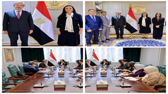 وزيرة التضامن الاجتماعي تلتقي سفير إيطاليا بالقاهرة لبحث سبل تعزيز العلاقات