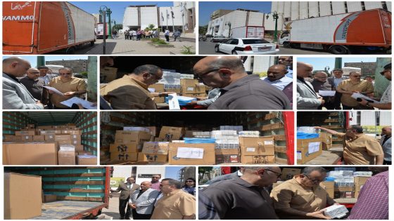 محافظ أسيوط يستقبل شحنة أدوية و10 كراسي كهربائية متحركة لتوزيعها على أقسام الطوارئ بالمستشفيات والفئات المستحقة