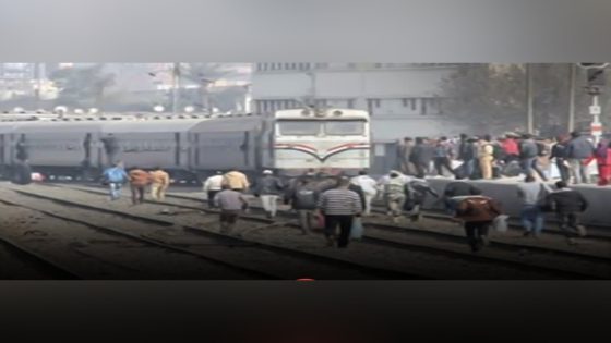 اصطدام قطار برصيف 3 بمحطة مصر قادما من كفر الشيخ