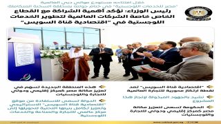 خلال افتتاحه مستودع مواني دبي العالمية “مصر للخدمات اللوجستية” في ختام جولته بمنطقة السخنة المتكاملة: