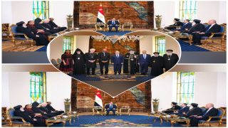 استقبل السيد الرئيس عبد الفتاح السيسي، اليوم، وفد مجلس الكنائس العالمي، برئاسة القس البروفيسور دكتور/ جيري بيلاي، الأمين العام لمجلس الكنائس العالمي، وبحضور قداسة البابا/ تواضروس الثاني، بابا الإسكندرية وبطريرك الكرازة المرقسية، والسيد الدكتور/ بدر عبد العاطي وزير الخارجية والهجرة وشئون المصريين في الخارج