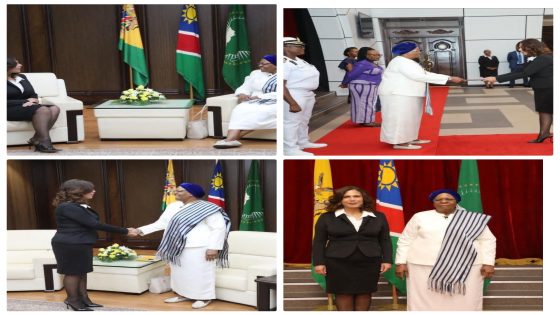 قامت السفيرة رامية شوقي سفيرة جمهورية مصر العربية لدى ناميبيا بتقديم أوراق اعتمادها إلى السيدة رئيسة الجمهورية الناميبية.