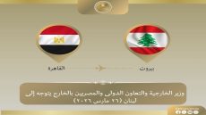 تنفيذاً لتوجيهات السيد رئيس الجمهورية … وزير الخارجية يتوجه إلى بيروت للتأكيد على دعم مصر للبنان الشقيق وتسليم شحنة مساعدات إغاثية